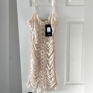 Beige / cream fashion Nova fitted dress